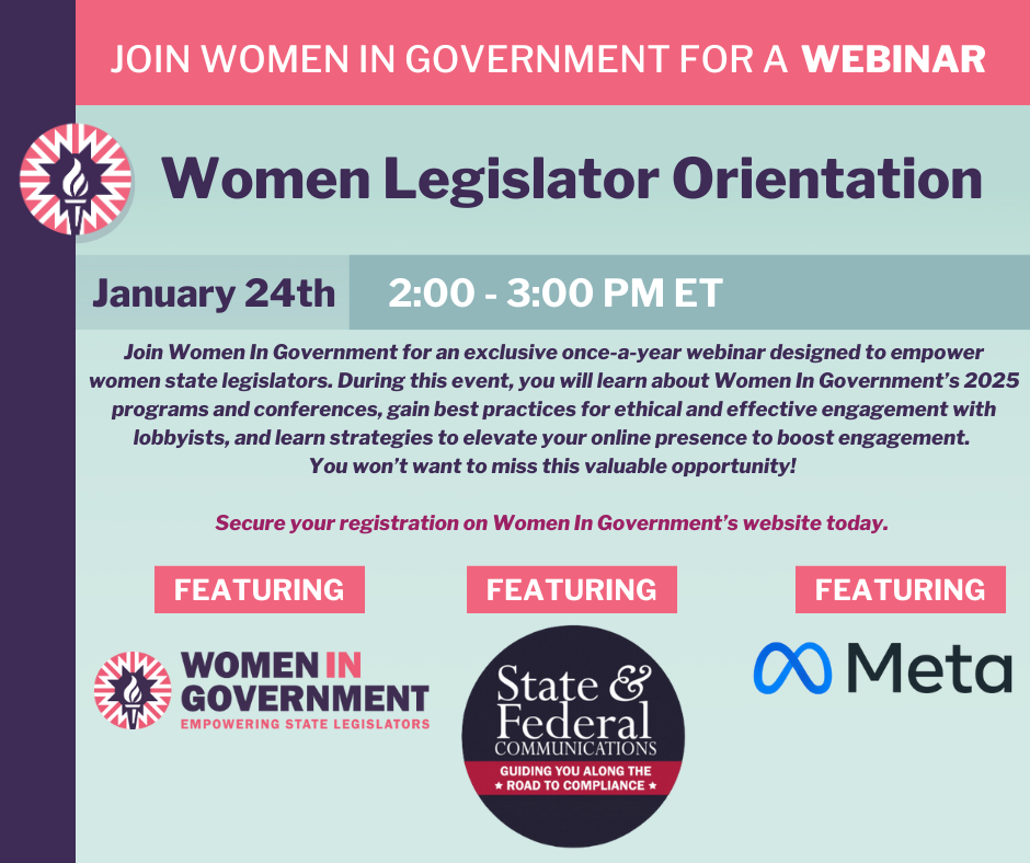 Women Legislator Orientation graphic